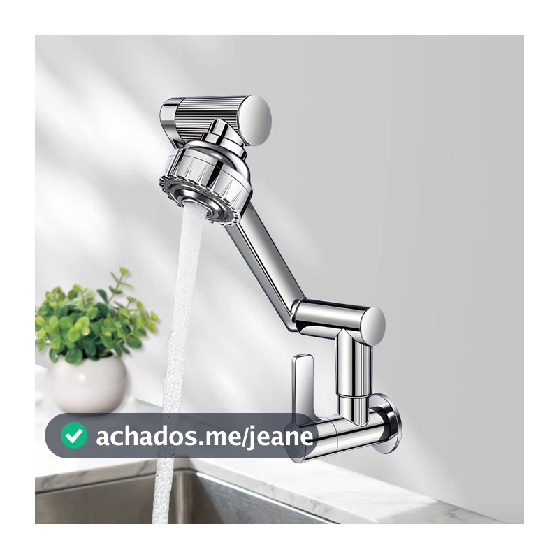 Torneira com Braço Mecânico 360° para Cozinha e Banheiro | Estilo Tecnológico Moderno