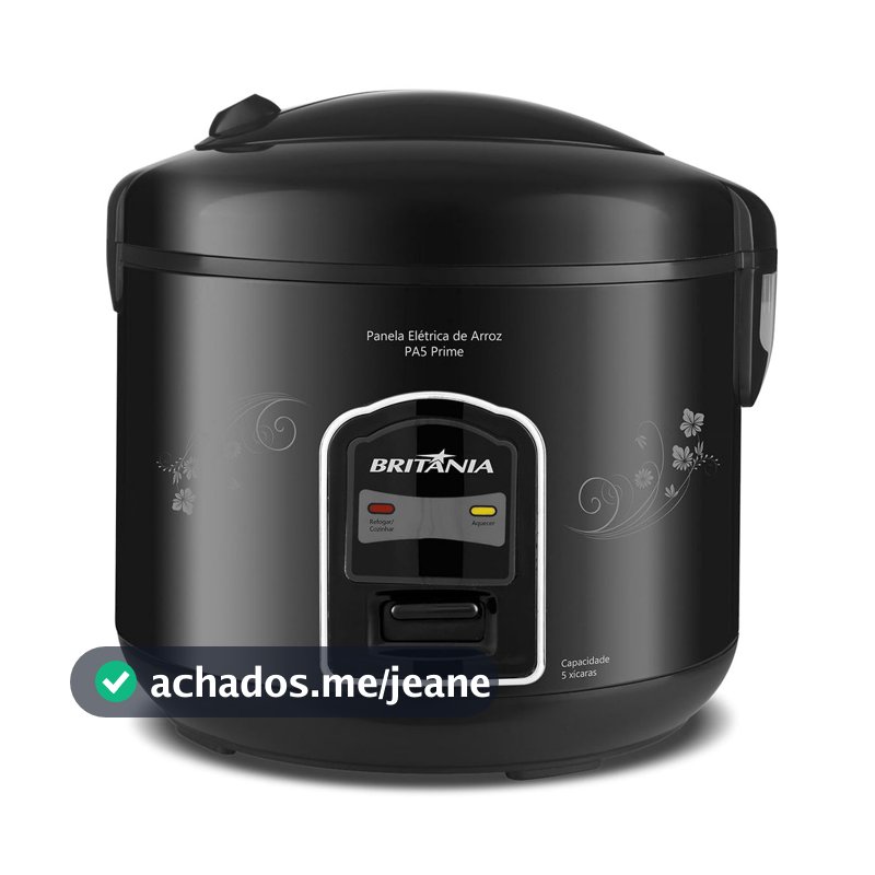 Panela Elétrica de Arroz Britânia Prime Preta 5 Xícaras PA5