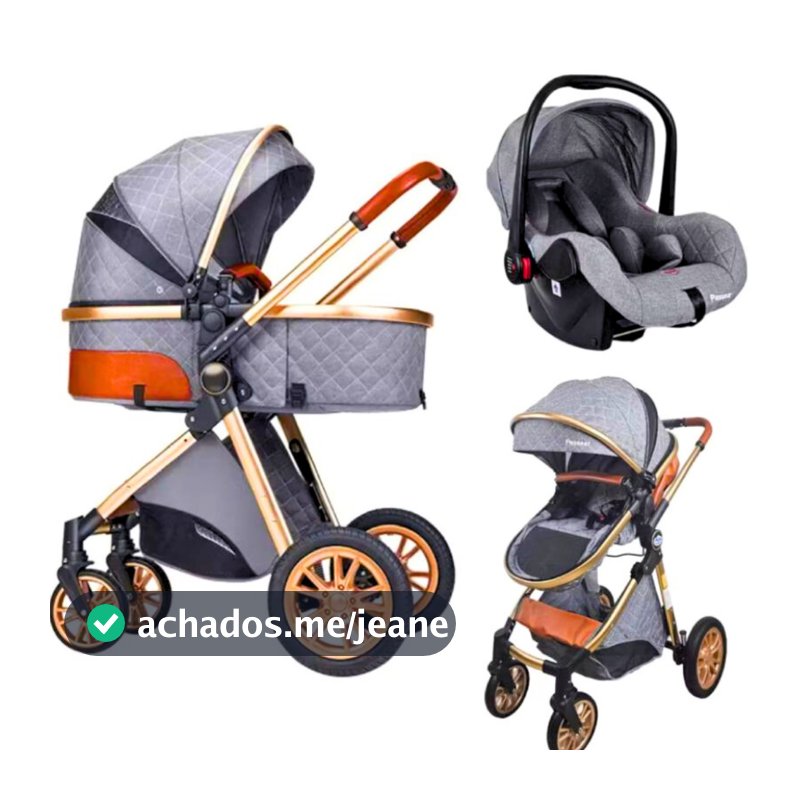 CARRINHO DE BEBE 6 EM 1 MODELO EUROPEU COM MOISES REVERSIVEL E OPÇÃO C/ BEBÊ CONFORTO