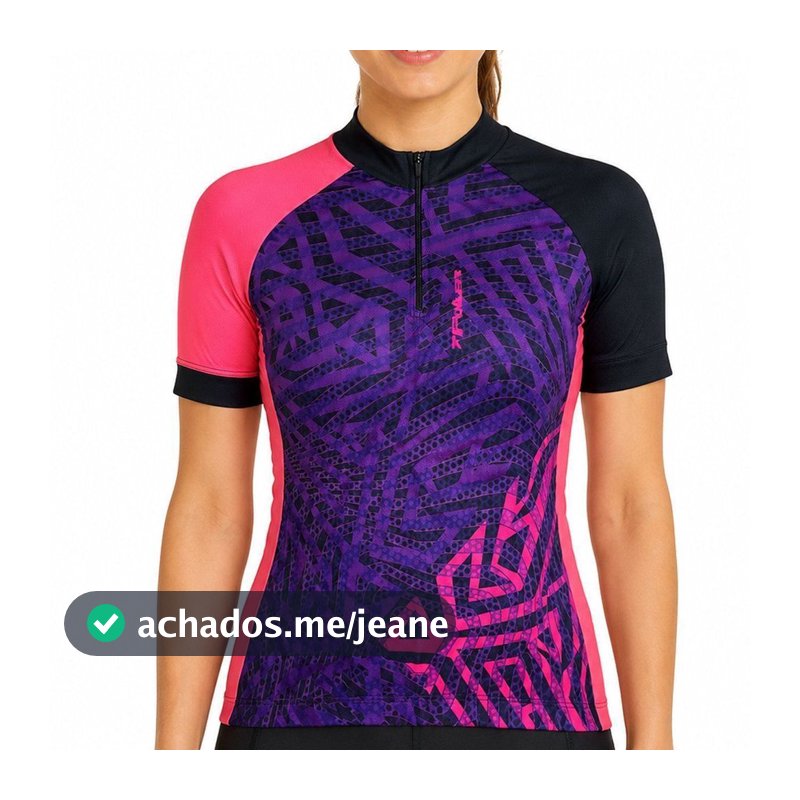 Camisa de Ciclismo Poker Root Feminina Roxa