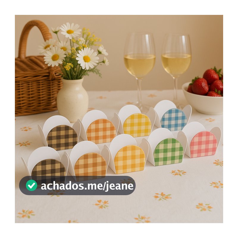 kit Forminha Estampa Xadrez – Decoração para Festa Infantil - varias cores l pronta entrega
