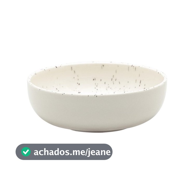 Tigela Branca Flat Chuvisco Cumbuca Bowl Caldos Sopa Cereais 600ml Oxford
