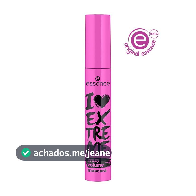 Máscara de cílios I Love Extreme Crazy Rosa Volume essence Longa Duração