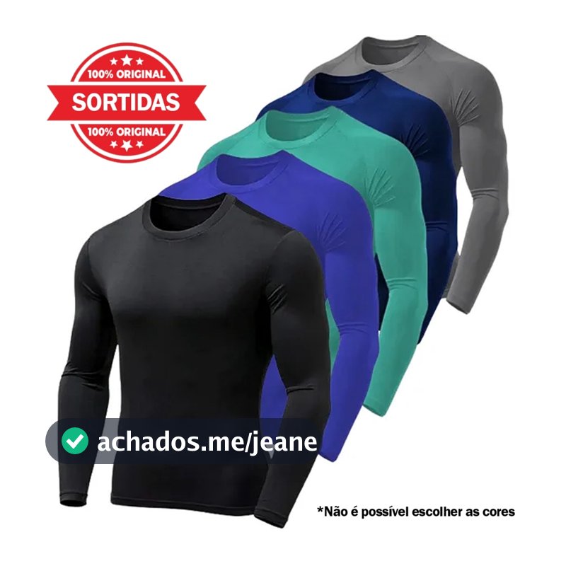Kit com 5 Camisetas Proteção Solar Uv50+ Raios Solares Praia Sol