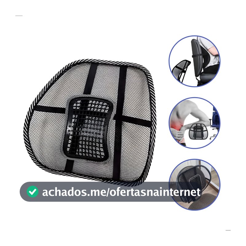 Encosto Lombar Ortopédico de Cadeira Escritório Banco de Carro Apoio Corretor Postural Ergonômico