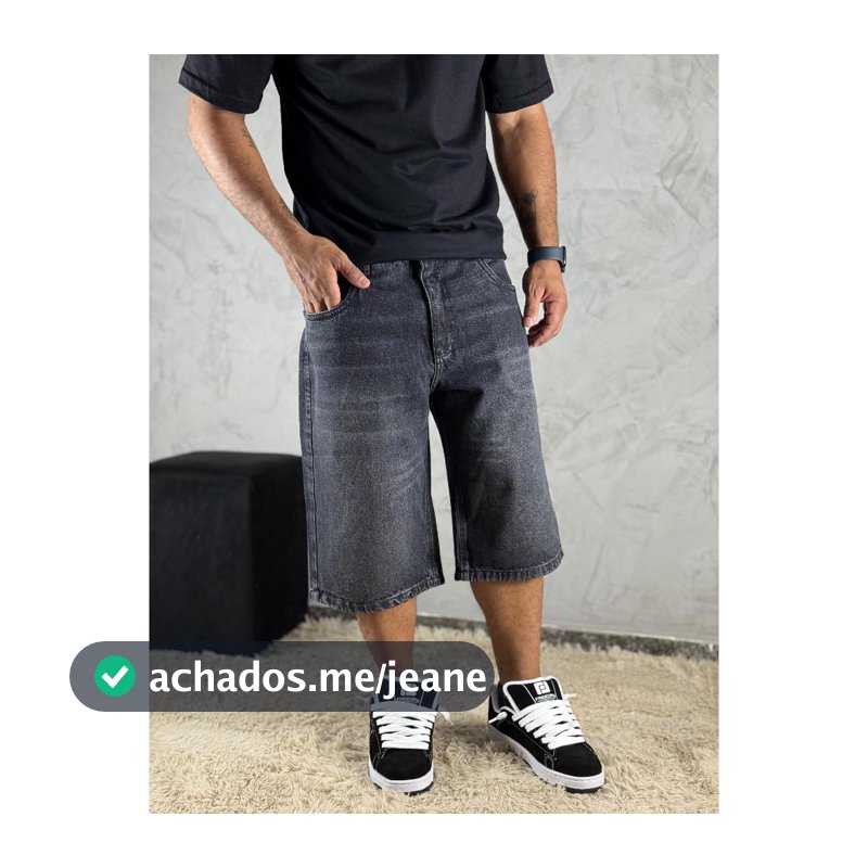 Bermuda jorts baggy balão - black