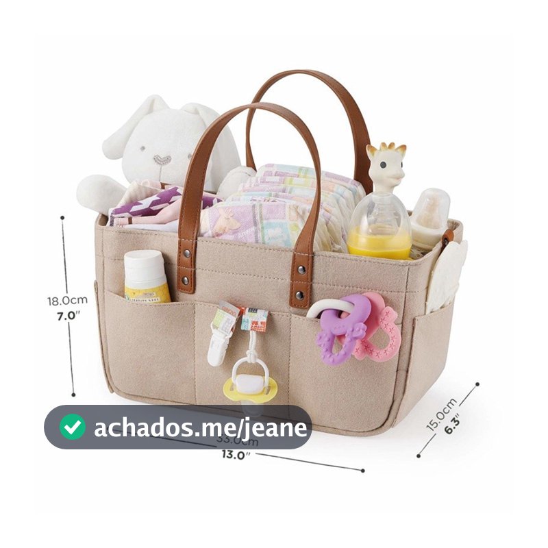 Cesta Organizadora De Feltro Para Bebês , Bolsa De Fraldas Com Alça , Tapete Troca De Crianças