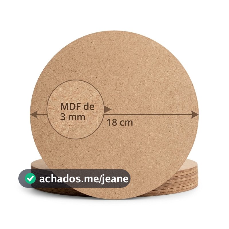 Kit 10 Sousplat Display Souspla Mdf Base 18cm Mesa Posta Jogo Americano Namorados Pais Natal