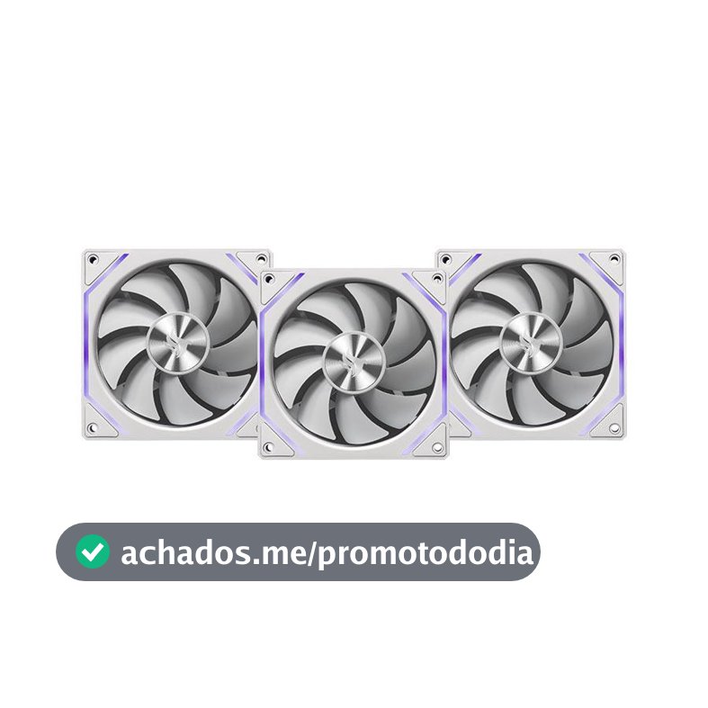 Kit Ventoinha Pichau Ventus NX, ARGB, 3x120mm, Branco, PCH-VTNX3-WH01