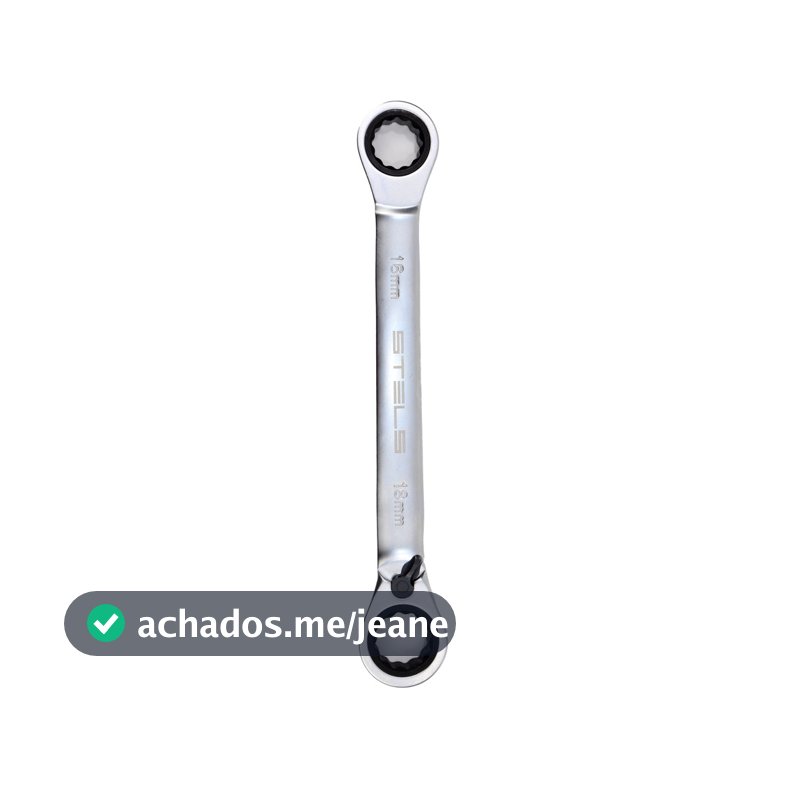 CHAVE ESTRELA COM CATRACA, CROMO VANADIO, 16-18MM, CROMADO, 1PC // STELS