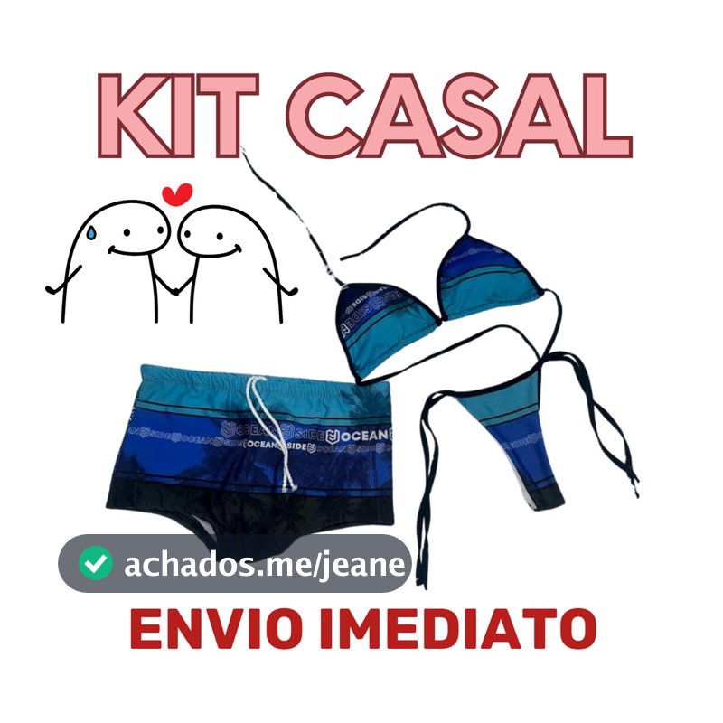 Kit Casal Biquíni de Amarrar e Sunga Adulto Suplex Estampa Promoção Envio Imediato