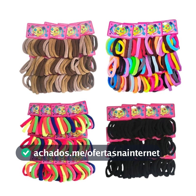 Kit de 72 unidades de Xuxinha de cabelo elastico de para cabelo feminino rabicó