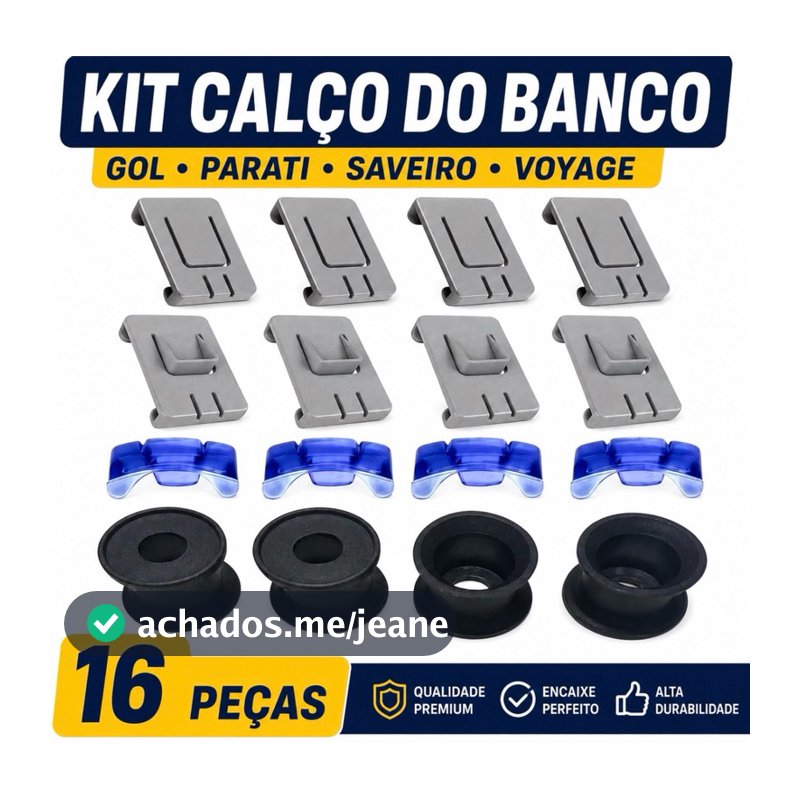 Kit Calço Banco Gol Parati Saveiro Voyage  G1 G2 G3 G4 G5 G6 G7 G8 16 Peças