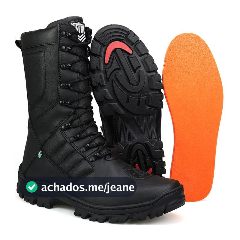 Bota Coturno Militar Tatik Dhshoes Masculina Preta