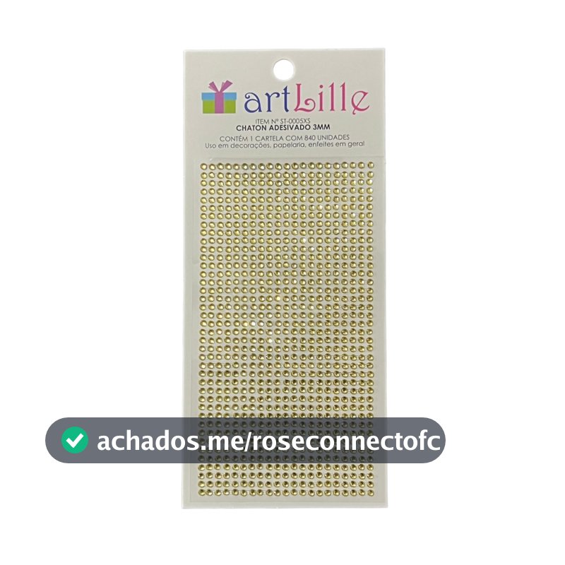 Chaton Adesivado 3mm Papelaria Decoração Cartela 840 Un