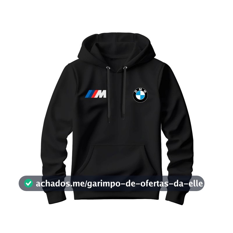 Moletom Canguru Premium Estampado BMW Carro Esportivo Blusa de Frio Confortável Inverno FRIO