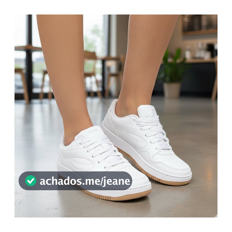 Tênis Casual Feminino Peluche Branco Super Leve e Confortável