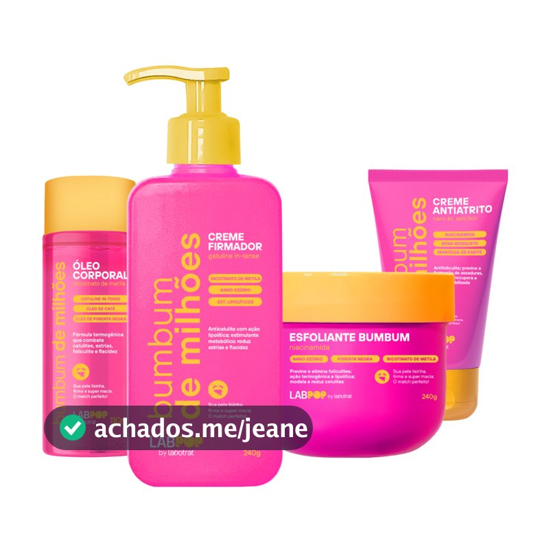 Kit Bumbum De Milhões Cuidado Corporal Completo 4 Produtos Antiatrito E Foliculite Labotrat