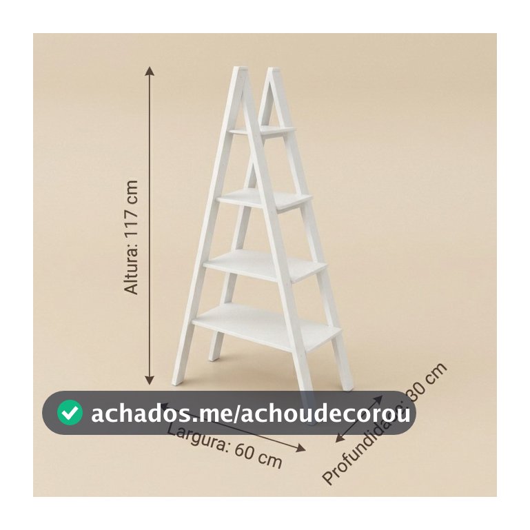 Escada branca 4 Andar de Chão Decorativa MDF escadinha para Decoração de Festas e Eventos