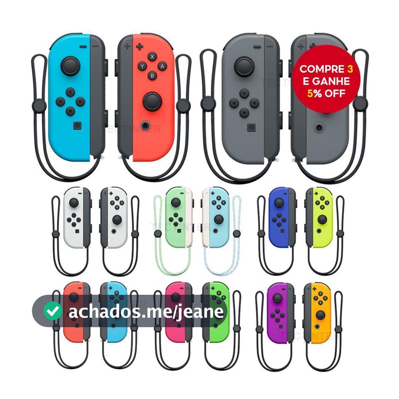 Controlador sem fio para console Nintendo Switch/NS Lite/NS OLED, Joycon Gamepad, Controle, Joystick, Joypad, Turbo,