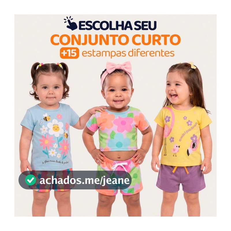 Escolha Seu Conjunto de Bebê Menina Infantil Feminino Verão Para Calor Roupa de Bebê Feminina Tamanho 1 Ao 8 L02