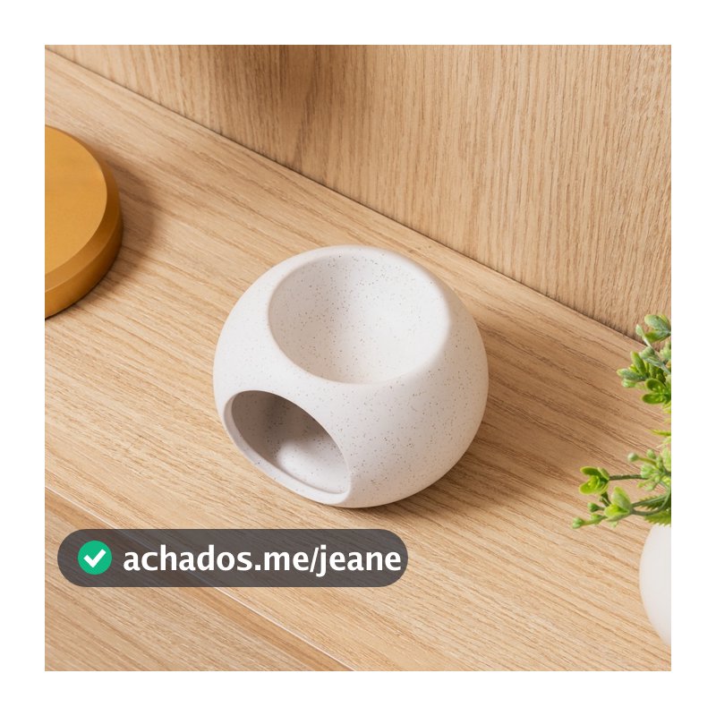 Difusor para Óleos Essenciais Granilite Branco Cerâmica Lyor para Aromatizar Ambientes Decoração Sala Quarto Banheiro