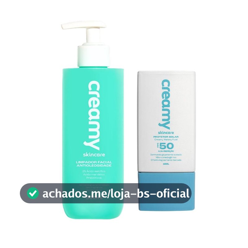 Kit Duo Protetor Solar Watery Fluid FPS 50 + Limpador Antioleosidade