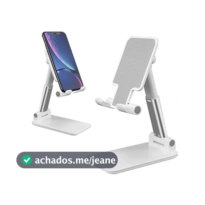 Suporte Celular de Mesa Retrátil Móvel Ajustável Portátil Smartphone Tablet iPad Escritório