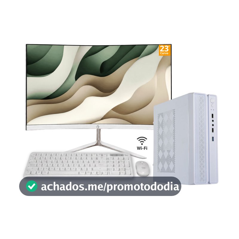 Computador Pc Slim Completo Intel I5 8gb Ram Ssd 240gb WIFI Monitor Led 23"