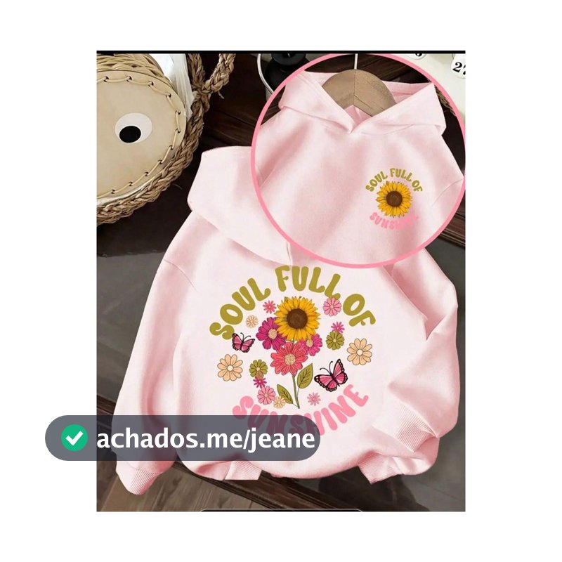 Moletom Feminino Masculino Unisexx Estiloso Com Capuz Inverno Moletom Fofo Sunshine