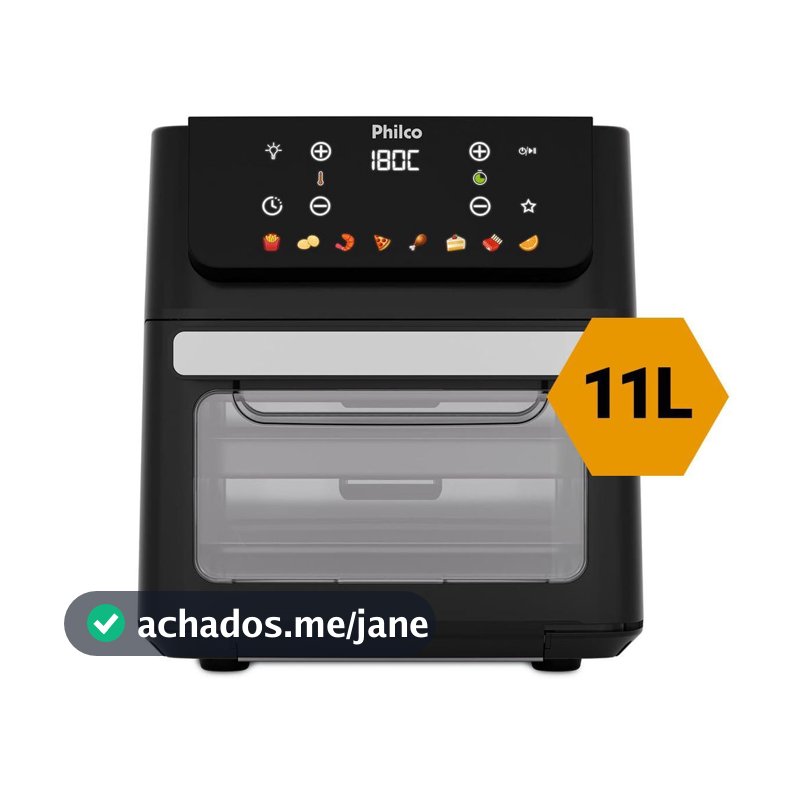 Air Fryer Oven Philco 11L 8 Funções Visor 1800W PAF11B