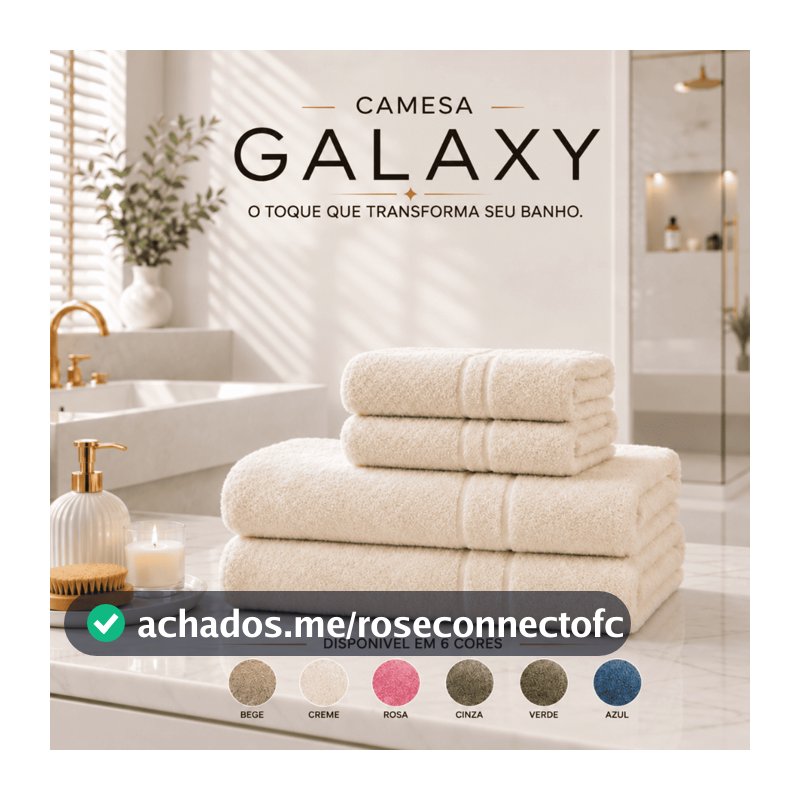 Kit Toalhas Camesa Galaxy 4 Peças 2 Banho + 2 Rosto 400g/m² 70x140cm 45x80cm