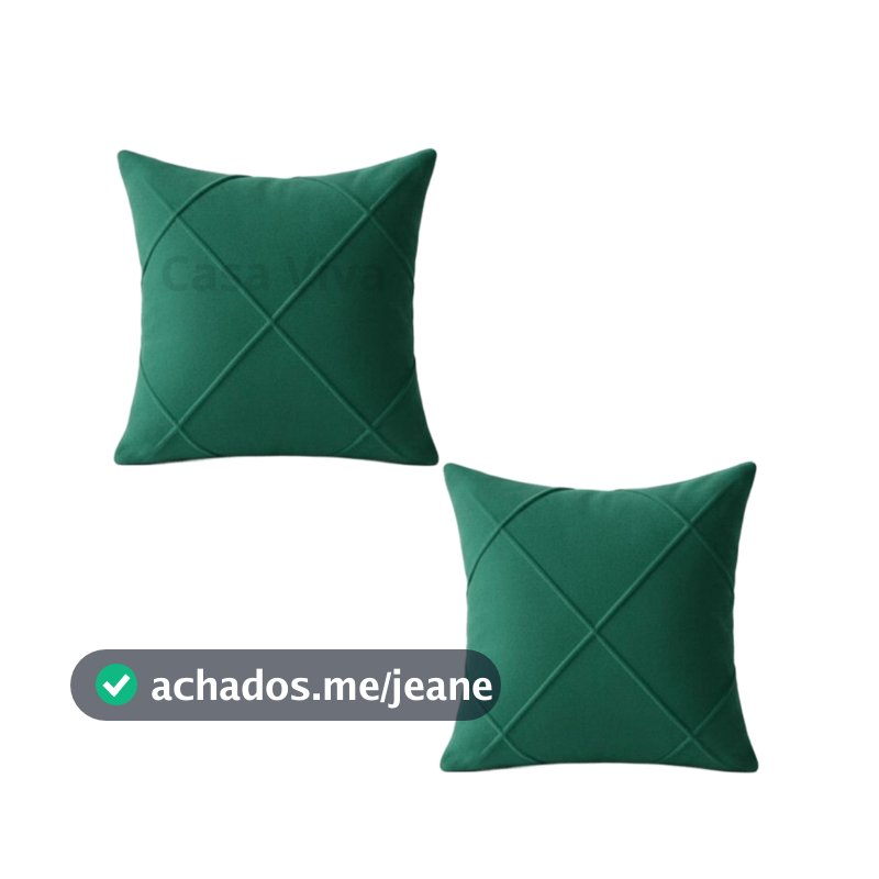Kit 2 Capas de Almofada Suede Drapeadas 45x45 com Zíper Invisível – Acabamento Premium