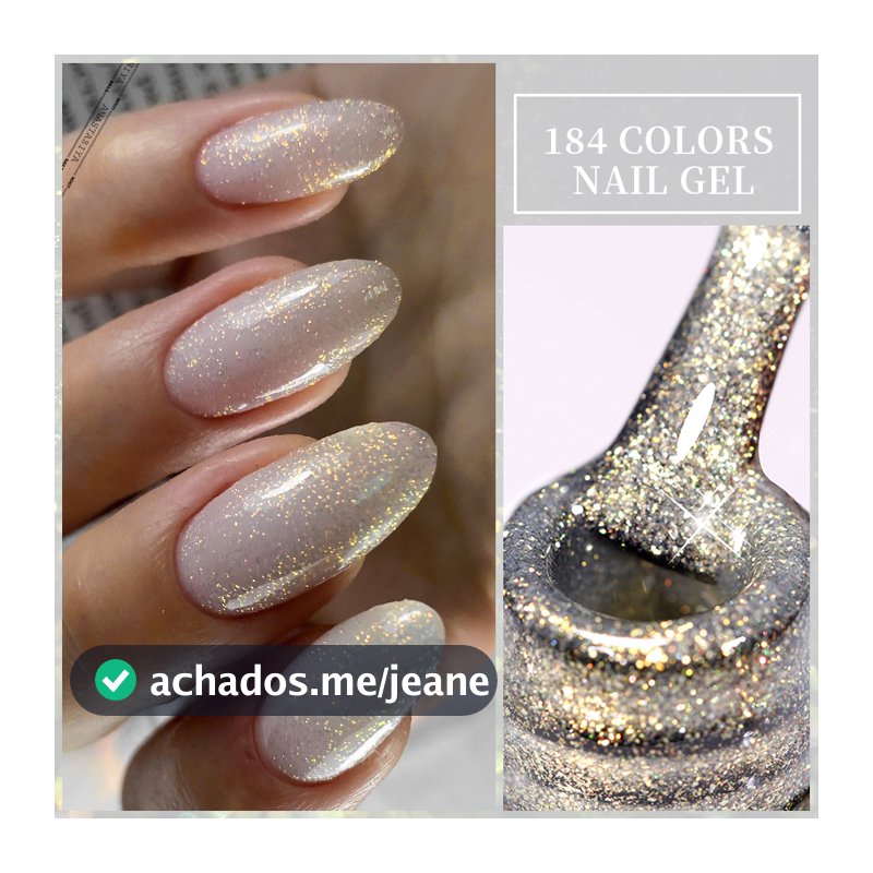 LILYCUTE 7ML Ouro Glitter Gel Unha Polonês Aurora Laser Brilhante Semi Permanente UV Colorido Nail Art Vernizes