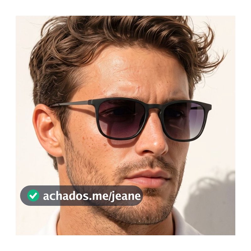 Óculos de Sol Madrid Preto Degradê Quadrado Premium Clássico Vintage Oldstyle uv400 Unissex