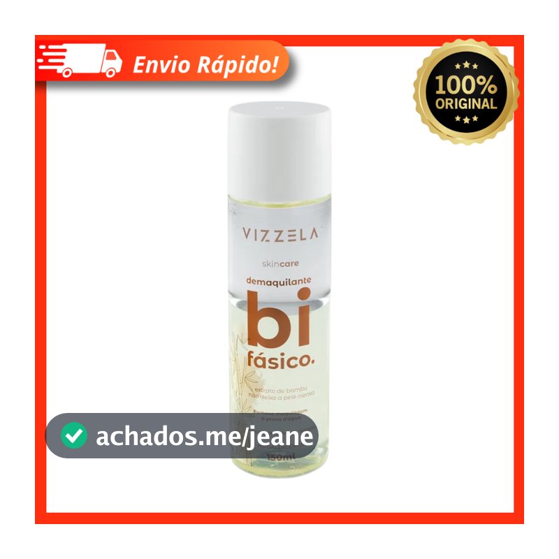Demaquilante Bifásico - 150ml Vizzela Vegano