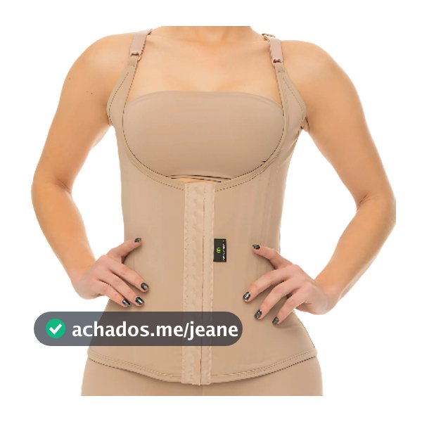 Cinta Modeladora e Pós Criolipolise 16 Barbatanas Com Alças Afina Cintura Reduz Medidas Corselete