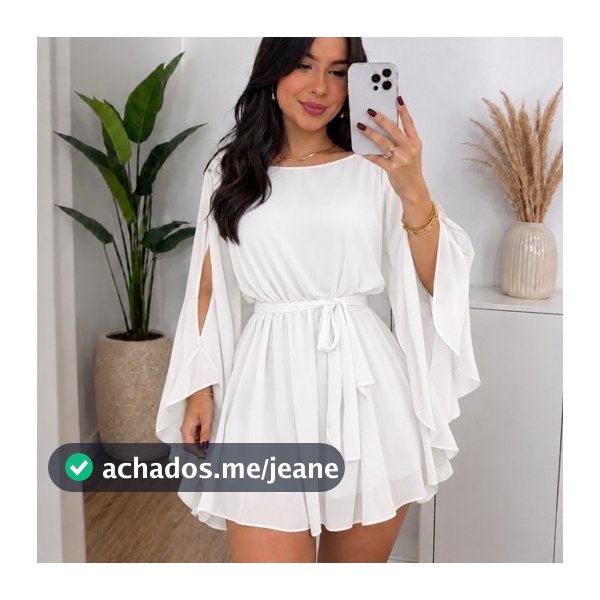 Macaquinho Vestido Chiffon Forrado Cintura Ajustável, Manga Fluida e Caimento Leve, Festas ou Formatura Veste 36 ao 44