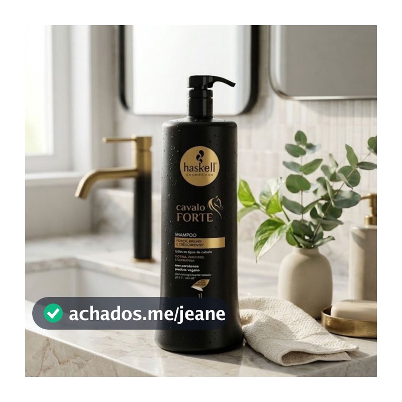 Shampoo Haskell Cavalo Forte 1 Litro Crescimento e Força Total