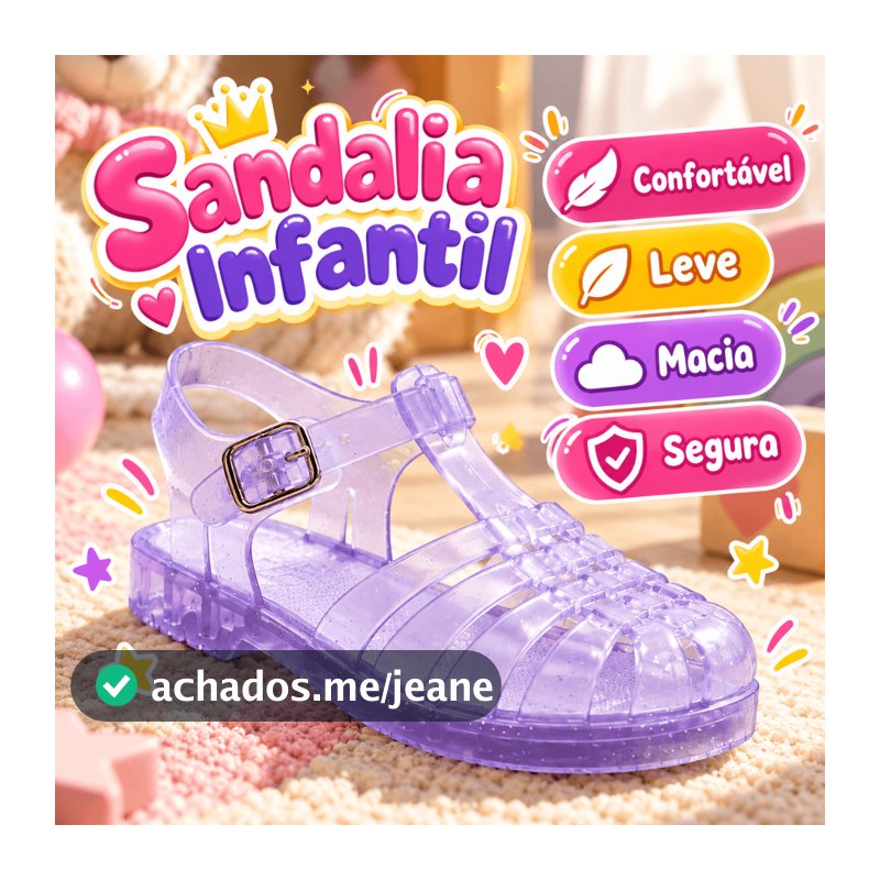Sandália Bebê Menina Fechada na Frente Fivela Ajustável para Primeiros Passos e Dia a Dia Sandália Baby Infantil Creche