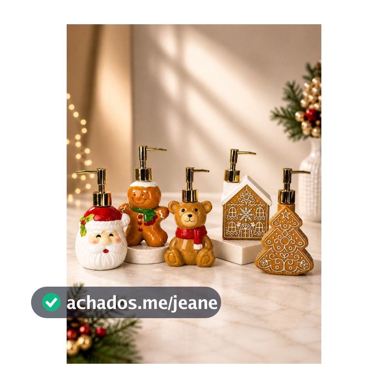 Porta Sabonete Líquido Decoração Natalina Premium Dispenser
