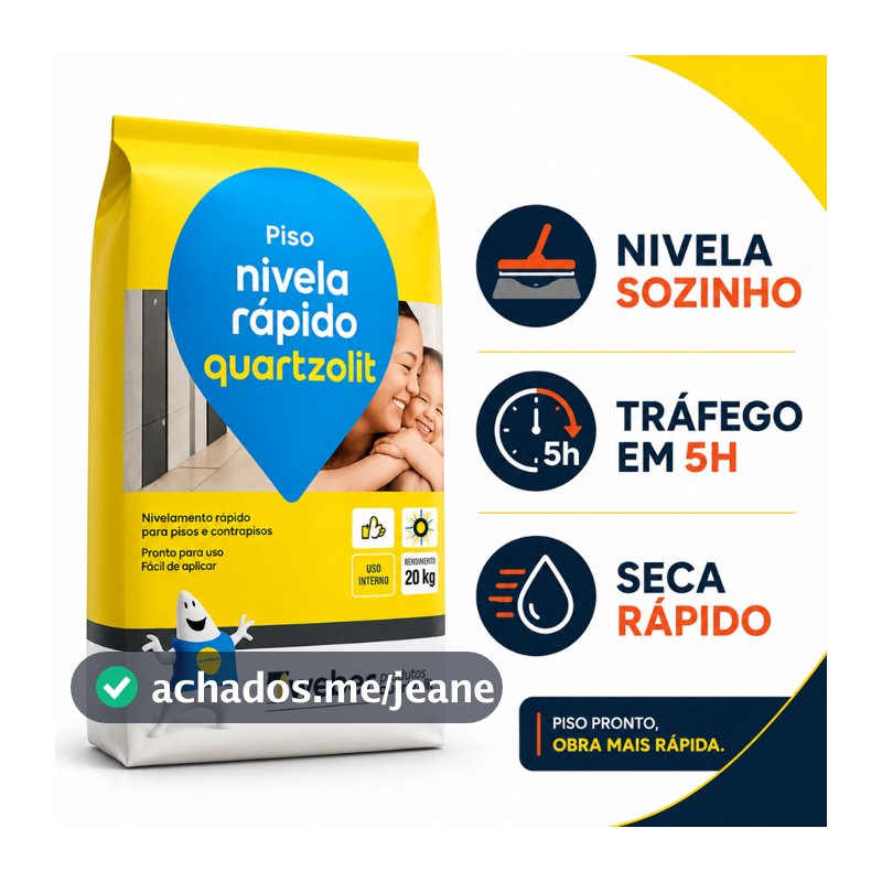 Argamassa Autonivelante Nivela Rápido Quartzolit | Argamassa para Nivelamento 20kg