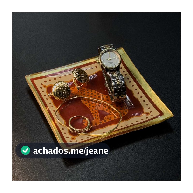 PRATO DECORATIVO VIDRO ONCA PINTADA 10CM