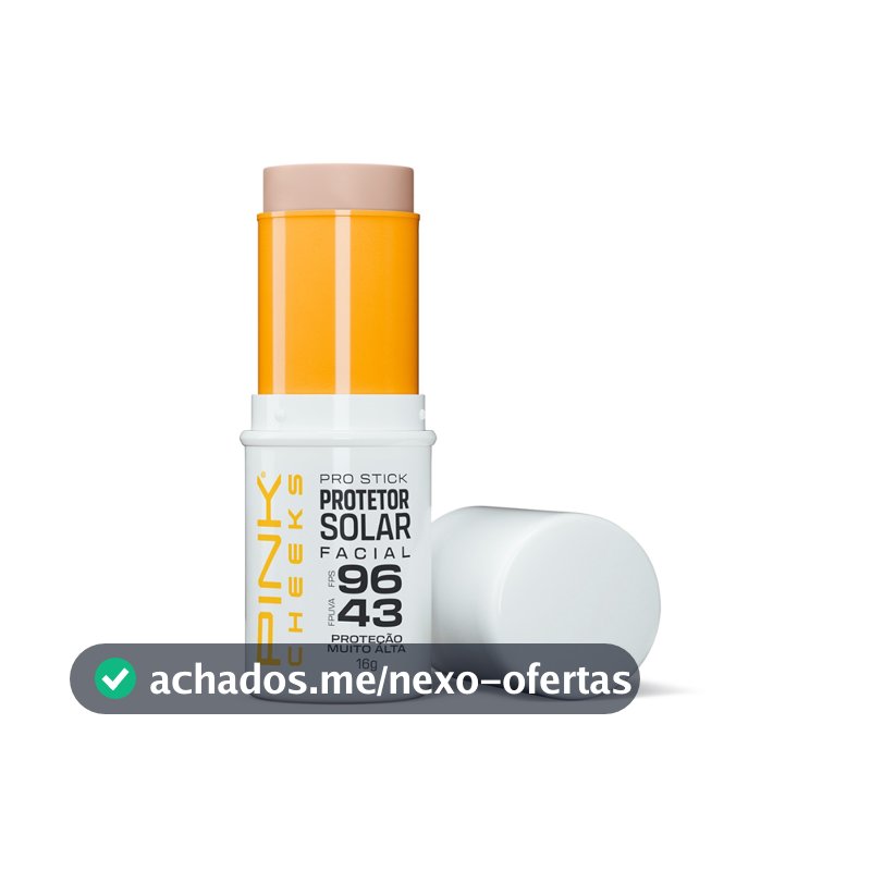 Protetor Solar Filtro Solar Facial FPS96 Pro Stick com Cor PINK CHEEKS 14g