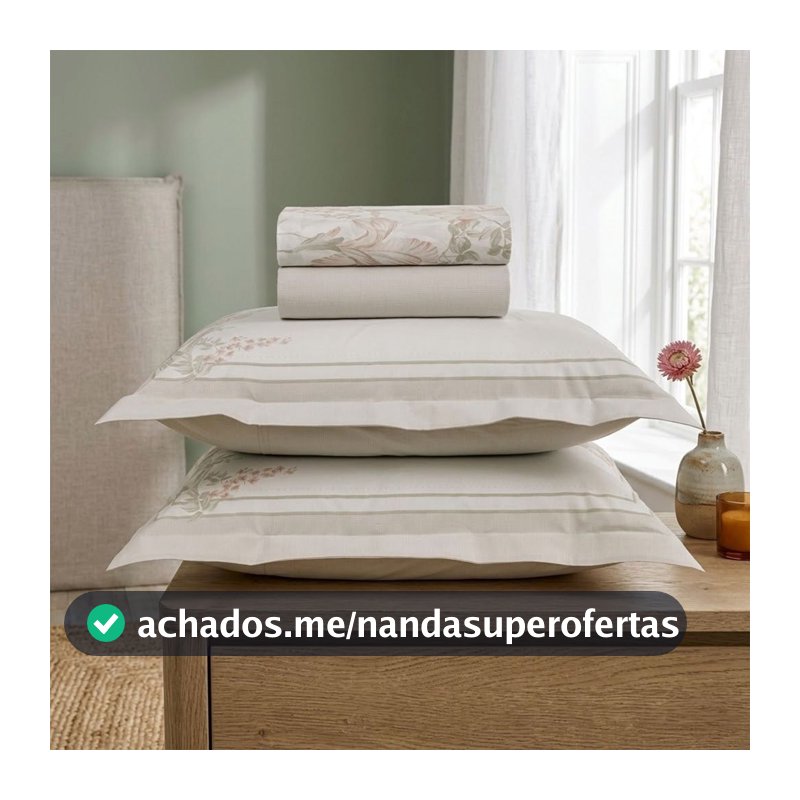 Jogo De Cama Karsten Casal 200 Fios 100% Algodão 4 Peças Toque Macio Hipoalergênico Amélia