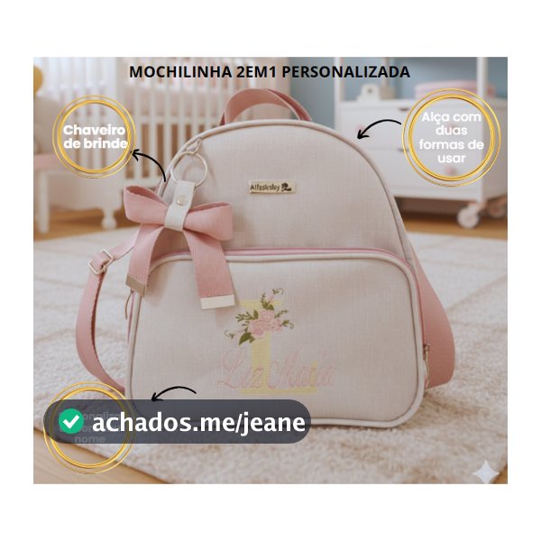 Mochila mini m Personalizada mochilinha casual .