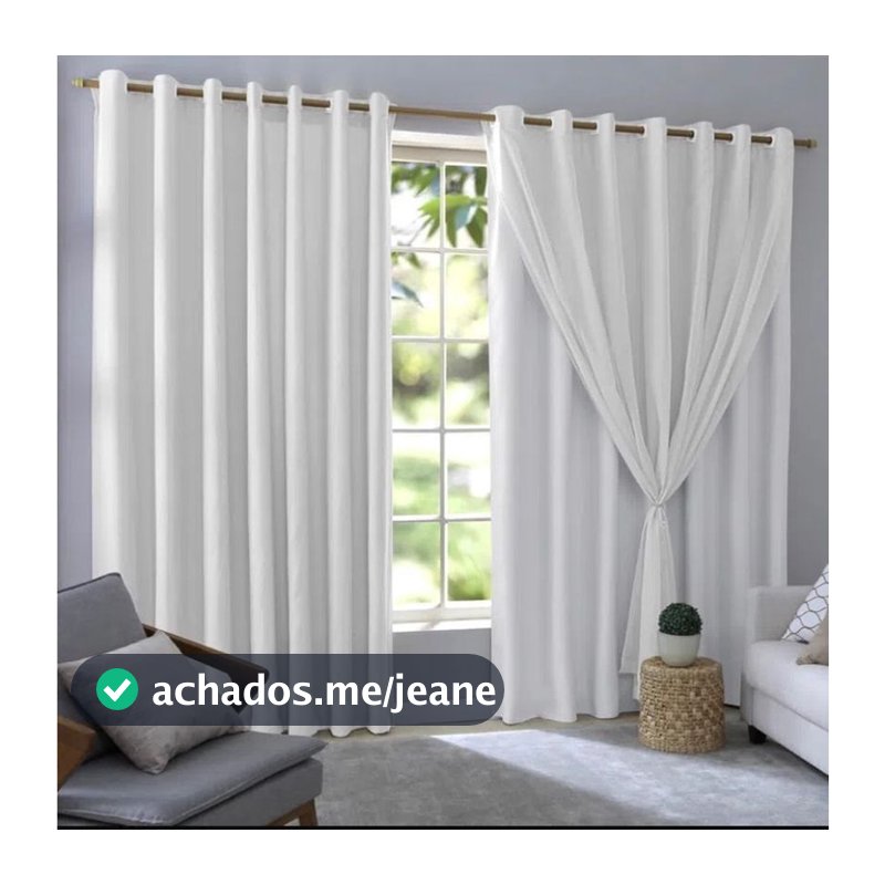 Cortina de Voal Blackout 100% Corta Luz 2,80m x 2,70m Cores Variadas