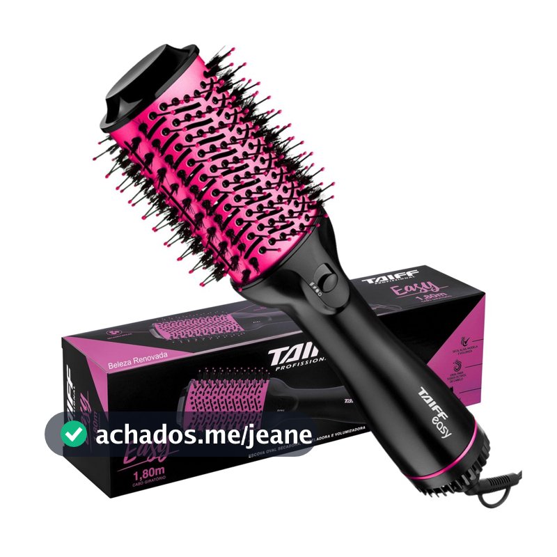 Escova secador Modeladora Taiff Oval Easy Pink Original