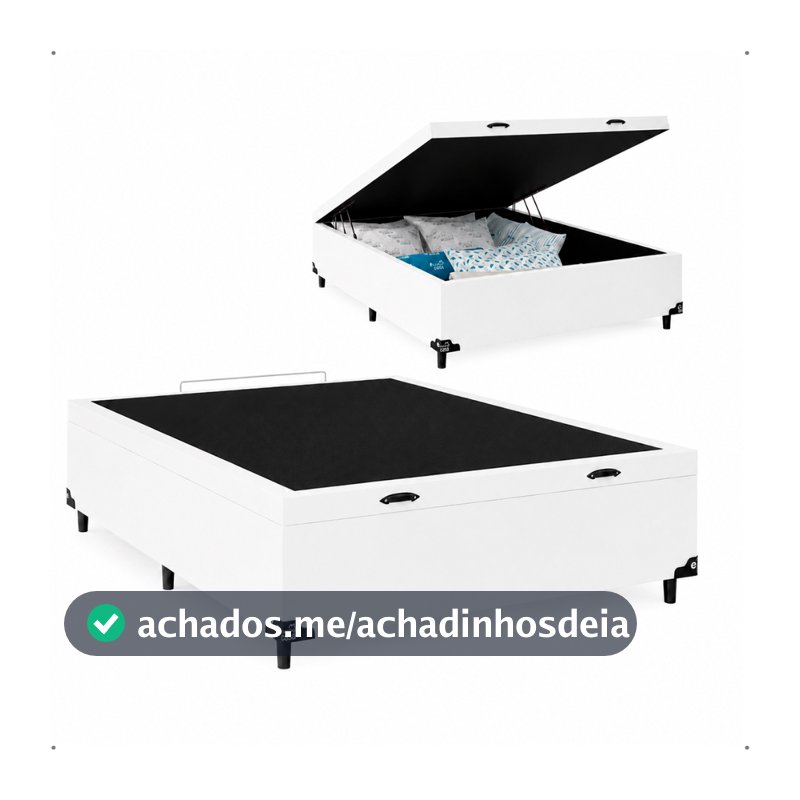 Baú Box Casal - Couro Branco
