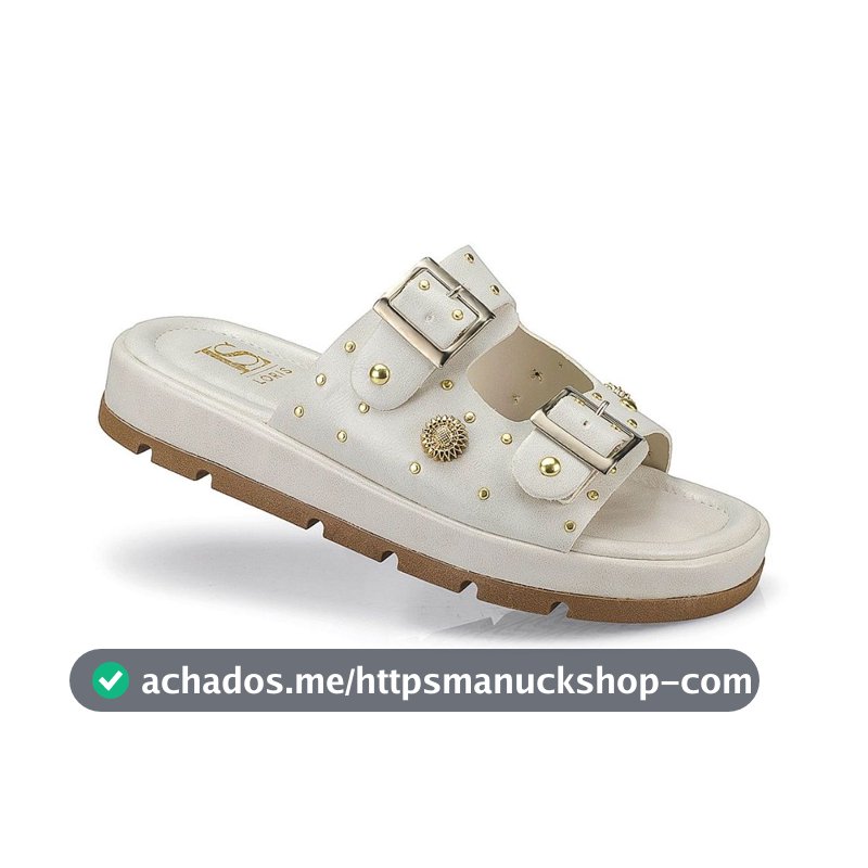 Sandália Rasteira Papete Flatform Spike Ilhós Fivela 052-040